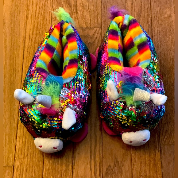 Glitter unicorn slippers - Picture 1 of 3